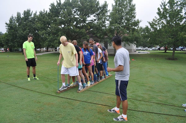 The Class of 2018 participated in team building during Orientation Week in August