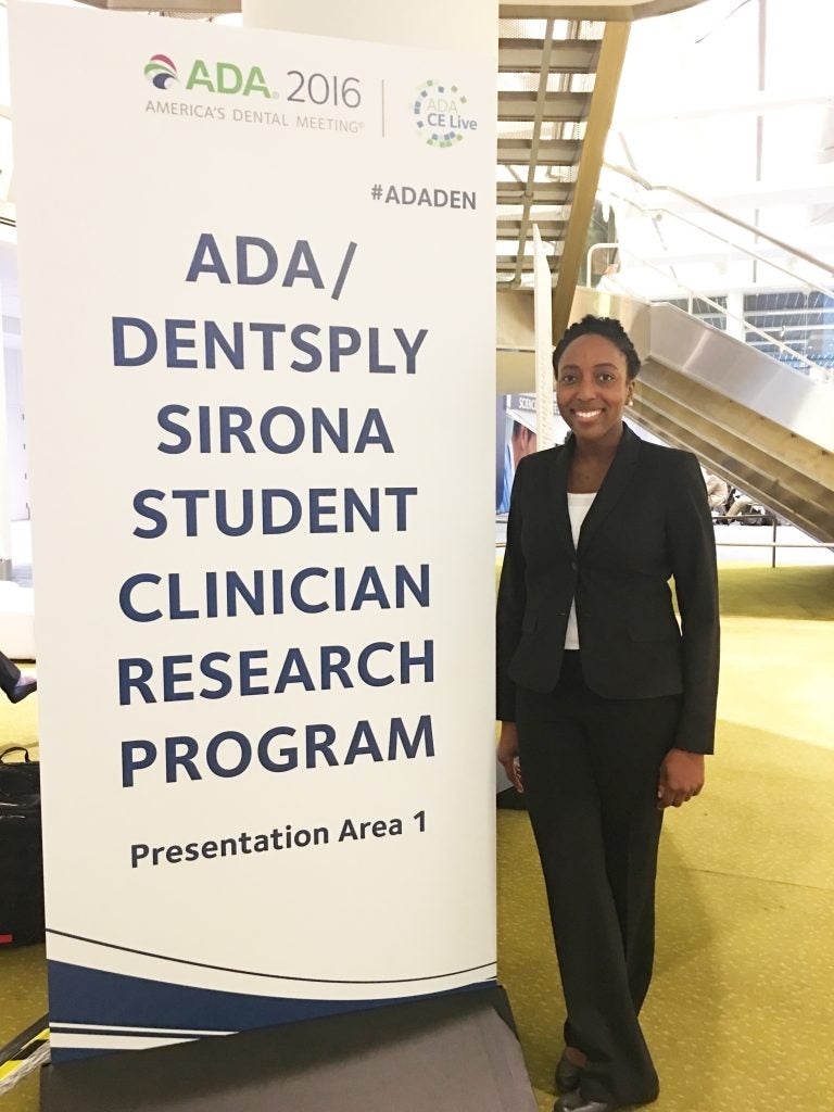 Second year student Jessica Shamberger recently presented research on dental emergency care at the Annual ADA Meeting in Denver, Colorado.