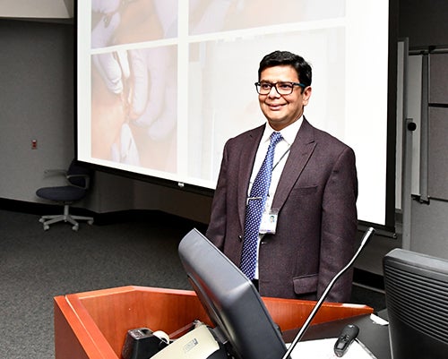 Dr. Iquebal Hasan presented at the ECU Department of Internal Medicine’s Grand Rounds.