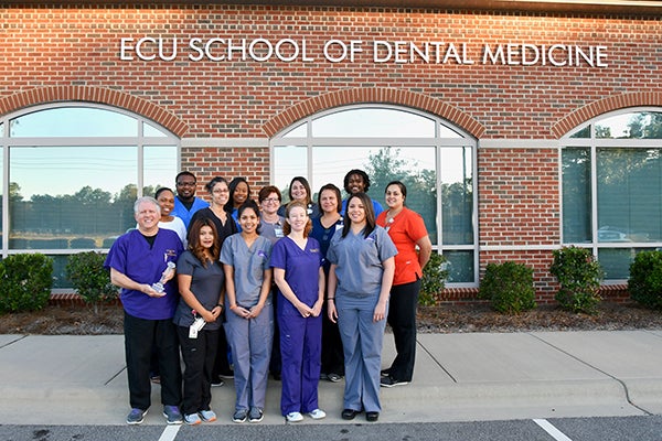 The faculty, staff, students, and residents of the dental school’s Community Service Learning Center-Robeson County were recognized by Southeastern Health for their efforts to improve the health of the region. 