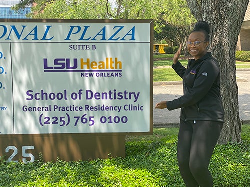 Dr. Bianca Adams is completing a general practice residency at LSU in Baton Rouge.